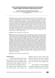 studi tentang kerusakan infrastruktur keairan akibat
