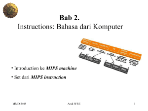 Instruksi Memori dari MIPS