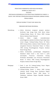Peraturan Pemerintah Republik Indonesia Nomor 84 Tahun