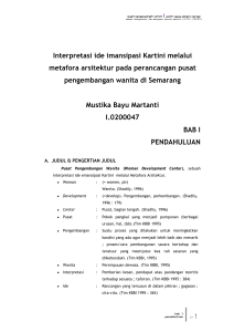 1 Interpretasi ide imansipasi Kartini melalui metafora arsitektur pada