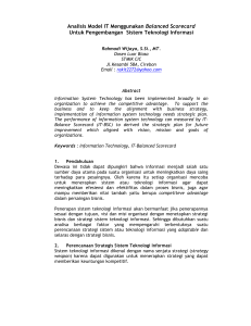 Analisis Model IT Menggunakan Balanced Scorecard Untuk