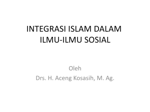 integrasi islam dalam ilmu-ilmu sosial