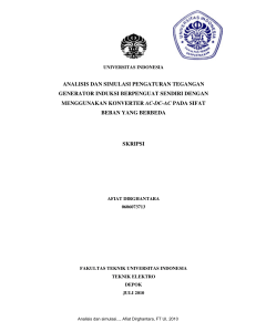 analisis dan simulasi pengaturan tegangan generator induksi