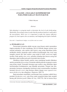 analisis anggaran komprehensif pada perusahaan