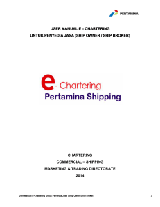 USER MANUAL E – CHARTERING UNTUK PENYEDIA JASA (SHIP