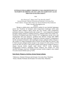 ESTIMASI STOK KARBON TERSIMPAN PADA EKOSISTEM HUTAN