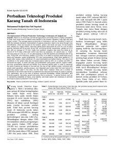 Perbaikan Teknologi Produksi Kacang Tanah di Indonesia