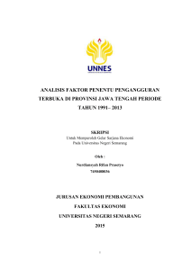 analisis faktor penentu pengangguran terbuka di provinsi