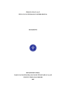 Perancangan Alat Pencatatan Pemakaian Listrik