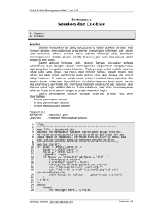Session dan Cookies