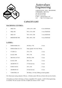 capacity list - Autovalues Engineering