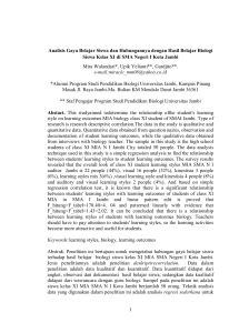 1 Analisis Gaya Belajar Siswa dan Hubungannya dengan Hasil