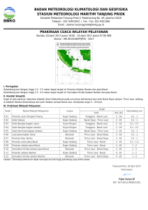 Prakiraan Cuaca Wilayah Pelayanan