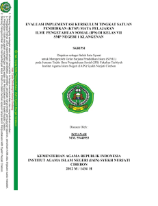 evaluasi implementasi kurikulum tingkat satuan pendidikan (ktsp)