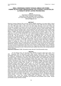 small renewable energy biogas limbah cair (pome) - E