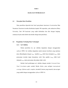 52 BAB 4 HASIL DAN PEMBAHASAN 4.1 Penyajian Data Penelitian