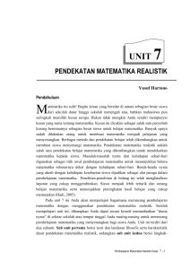 pendekatan matematika realistik unit 7