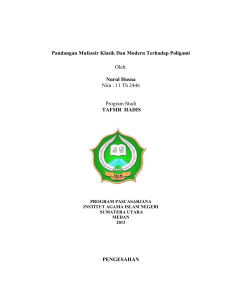 Pandangan Mufassir Klasik Dan Modern Terhadap Poligami Oleh