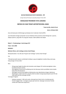 sosialisasi pedoman tata laksana infeksi hiv dan terapi antiretroviral