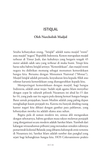 ISTIQLaL - Nurcholish Madjid
