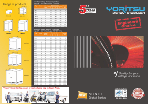 Quality for your #1voltage solutions - Stabilizer Yoritsu