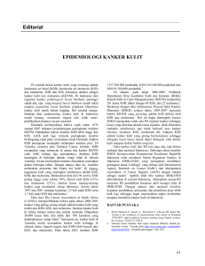 EPIDEMIOLOGI KANKER KULIT Editorial