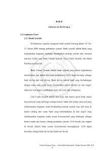 BAB II TINJAUAN PUSTAKA 2.1 Landasan Teori 2.1.1 Bank Syariah