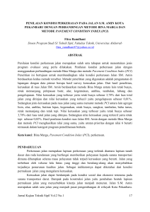 Jurnal Kajian Teknik Sipil Vol.2 No.1 17 PENILAIAN KONDISI