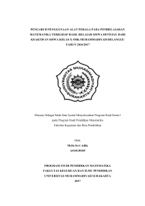 pengaruh penggunaan alat peraga pada pembelajaran matematika