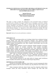 2 penerapan sistem balanced scorecard sebagai pendukung dalam