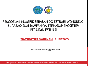 pemodelan numerik sebaran do estuari wonorejo, surabaya dan