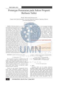 Prototype Pemasaran pada Sektor Properti Berbasis Tablet