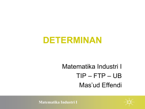 determinan - Mas`ud Effendi
