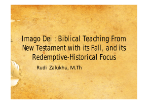 Imago Dei : Biblical Teaching From New