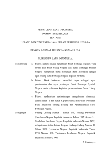 peraturan bank indonesia nomor : 10/13/pbi/2008 tentang