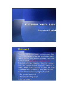STATEMENT VISUAL BASIC Statement