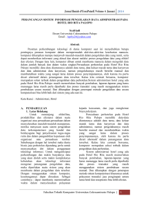Jurnal Ilmiah d`ComPutarE Volume 4 Januari 2014 Fakultas Teknik