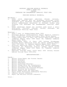 instruksi presiden republik indonesia nomor 3 tahun 2001