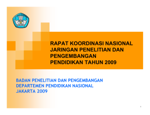 Skenario Rakornas Jarlitbang - Dinas Pendidikan Kota Semarang