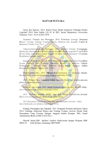 Jogiyanto, H.M 2014. Teori Portofolio dan Analisis Investasi, Edisi