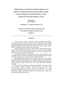 perbandingan struktur beton bertulang dengan struktur baja dari