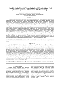 Analisis Kadar Timbal (Pb) dan Kadmium (Cd) pada Udang Putih