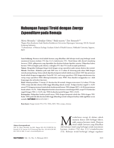 Hubungan Fungsi Tiroid dengan Energy Expenditure