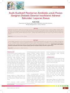 Audit kualitatif pemberian antibiotik untuk pasien gangren diabetik