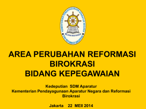 area perubahan reformasi birokrasi bidang