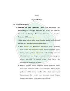 BAB 2 Tinjauan Pustaka 2.1 Penelitian Terdahulu 1. Mujiyana dan