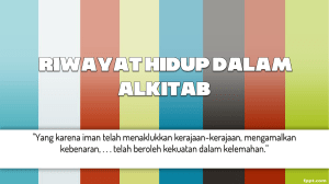 riwayat hidup dalam alkitab