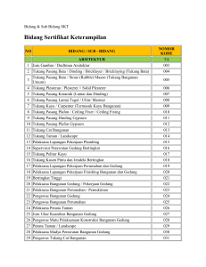 Bidang Sertifikat Keterampilan