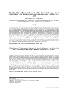 Identifikasi Parasit Intestinal Penyebab Infeksi Oportunistik dengan