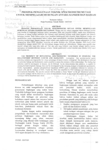 Prospek Penggunaan Teknik Spektrometri Mutasi untuk